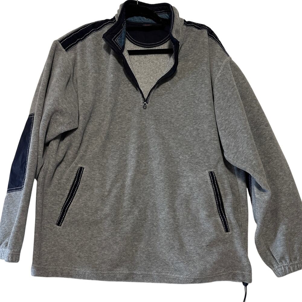 Paul & Shark Yachting Mens size Large 1/4 Zip Gray Grey Fleece Sweatshirt